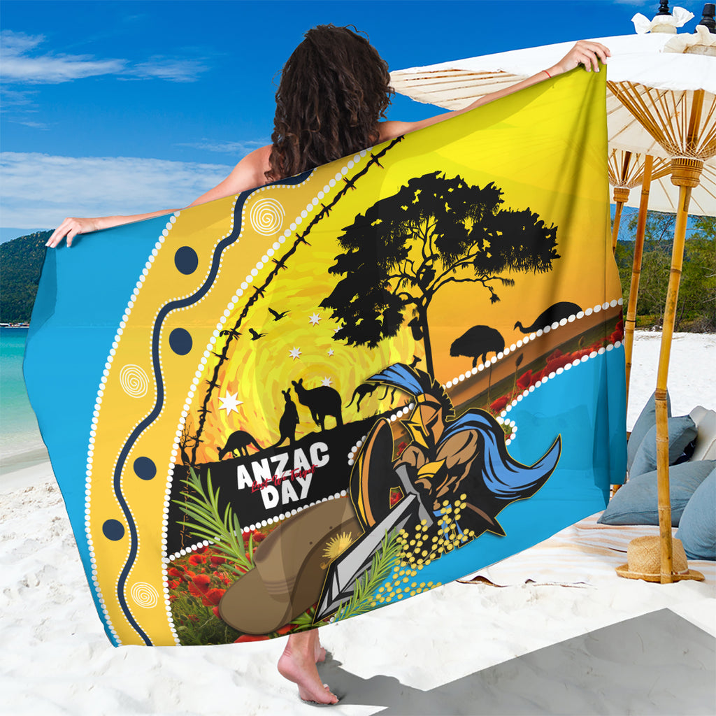 Titans Rugby ANZAC Day Sarong GLD Mascot Rosemary Starry Night