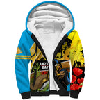 Titans Rugby ANZAC Day Sherpa Hoodie GLD Mascot Rosemary Starry Night