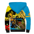 Titans Rugby ANZAC Day Sherpa Hoodie GLD Mascot Rosemary Starry Night