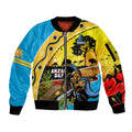Titans Rugby ANZAC Day Sleeve Zip Bomber Jacket GLD Mascot Rosemary Starry Night