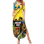 Titans Rugby ANZAC Day Summer Maxi Dress GLD Mascot Rosemary Starry Night