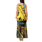 Titans Rugby ANZAC Day Tank Maxi Dress GLD Mascot Rosemary Starry Night