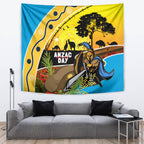 Titans Rugby ANZAC Day Tapestry GLD Mascot Rosemary Starry Night