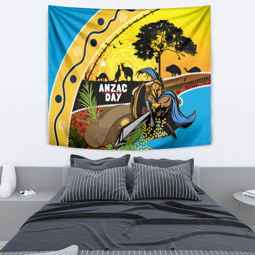 Titans Rugby ANZAC Day Tapestry GLD Mascot Rosemary Starry Night