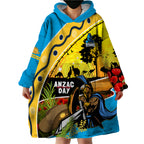 Titans Rugby ANZAC Day Wearable Blanket Hoodie GLD Mascot Rosemary Starry Night