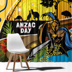 Titans Rugby ANZAC Day Window Curtain GLD Mascot Rosemary Starry Night