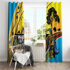 Titans Rugby ANZAC Day Window Curtain GLD Mascot Rosemary Starry Night