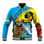 Sharks Rugby ANZAC Day Baseball Jacket Sharkies Rosemary Starry Night