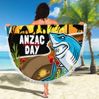 Sharks Rugby ANZAC Day Beach Blanket Sharkies Rosemary Starry Night