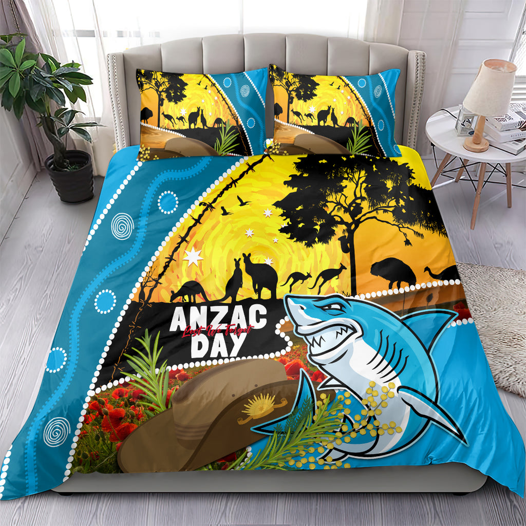 Sharks Rugby ANZAC Day Bedding Set Sharkies Rosemary Starry Night