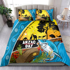 Sharks Rugby ANZAC Day Bedding Set Sharkies Rosemary Starry Night