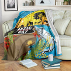 Sharks Rugby ANZAC Day Blanket Sharkies Rosemary Starry Night