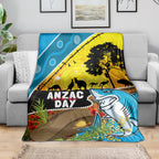 Sharks Rugby ANZAC Day Blanket Sharkies Rosemary Starry Night
