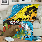 Sharks Rugby ANZAC Day Blanket Sharkies Rosemary Starry Night