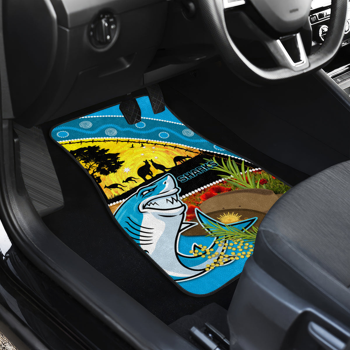 Sharks Rugby ANZAC Day Car Mats Sharkies Rosemary Starry Night