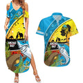 Sharks Rugby ANZAC Day Couples Matching Summer Maxi Dress and Hawaiian Shirt Sharkies Rosemary Starry Night