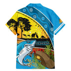 Sharks Rugby ANZAC Day Family Matching Mermaid Dress and Hawaiian Shirt Sharkies Rosemary Starry Night