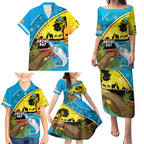 Sharks Rugby ANZAC Day Family Matching Puletasi and Hawaiian Shirt Sharkies Rosemary Starry Night