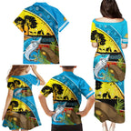 Sharks Rugby ANZAC Day Family Matching Puletasi and Hawaiian Shirt Sharkies Rosemary Starry Night