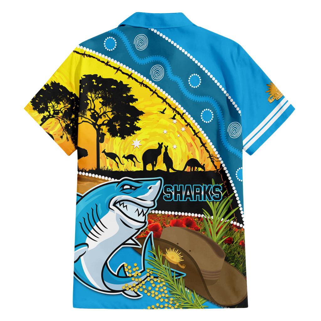 Sharks Rugby ANZAC Day Family Matching Summer Maxi Dress and Hawaiian Shirt Sharkies Rosemary Starry Night