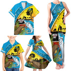 Sharks Rugby ANZAC Day Family Matching Tank Maxi Dress and Hawaiian Shirt Sharkies Rosemary Starry Night