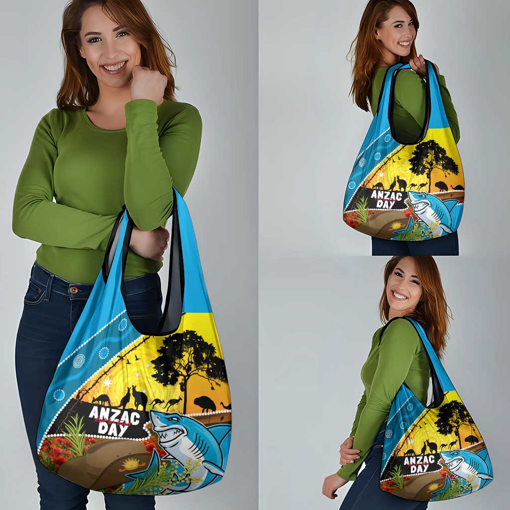 Sharks Rugby ANZAC Day Grocery Bag Sharkies Rosemary Starry Night