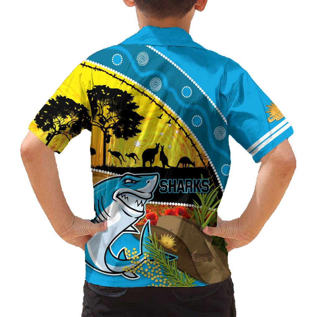Sharks Rugby ANZAC Day Hawaiian Shirt Sharkies Rosemary Starry Night
