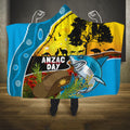 Sharks Rugby ANZAC Day Hooded Blanket Sharkies Rosemary Starry Night