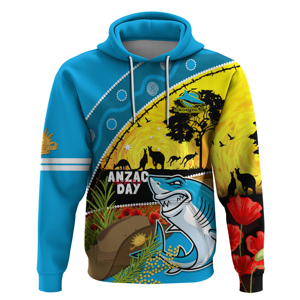 Sharks Rugby ANZAC Day Hoodie Sharkies Rosemary Starry Night