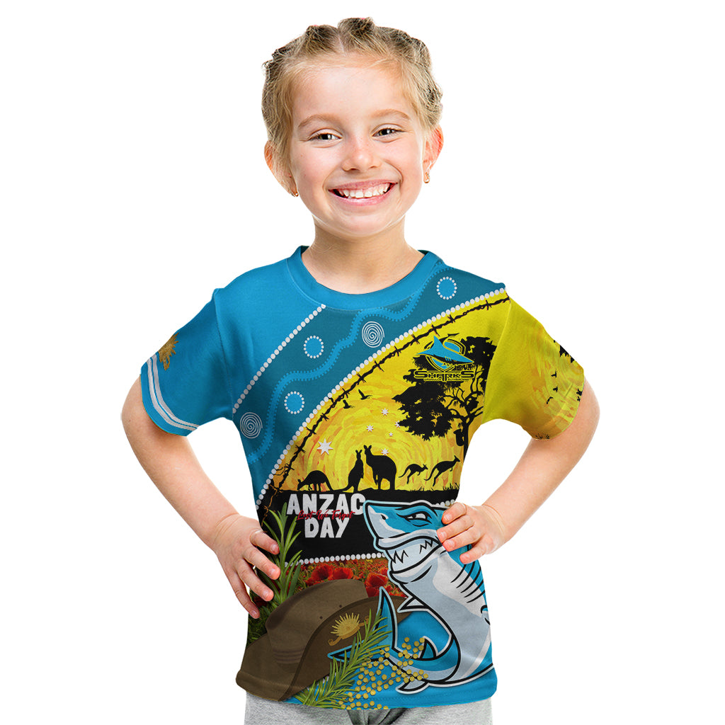 Sharks Rugby ANZAC Day Kid T Shirt Sharkies Rosemary Starry Night