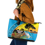 Sharks Rugby ANZAC Day Leather Tote Bag Sharkies Rosemary Starry Night