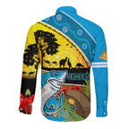 Sharks Rugby ANZAC Day Long Sleeve Button Shirt Sharkies Rosemary Starry Night