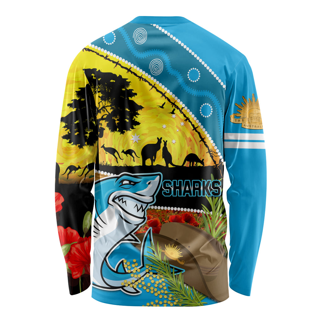 Sharks Rugby ANZAC Day Long Sleeve Shirt Sharkies Rosemary Starry Night