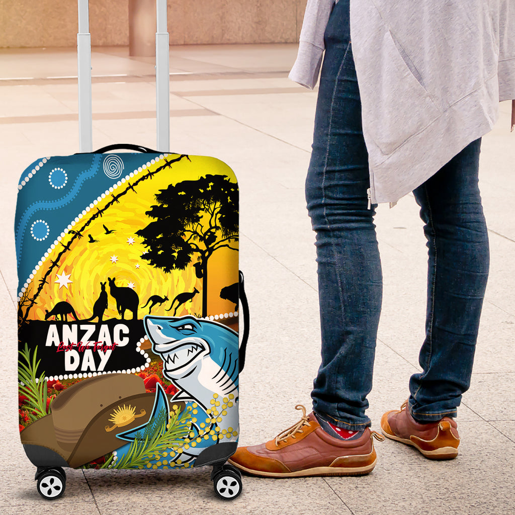 Sharks Rugby ANZAC Day Luggage Cover Sharkies Rosemary Starry Night