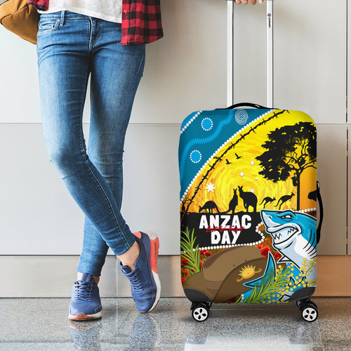 Sharks Rugby ANZAC Day Luggage Cover Sharkies Rosemary Starry Night