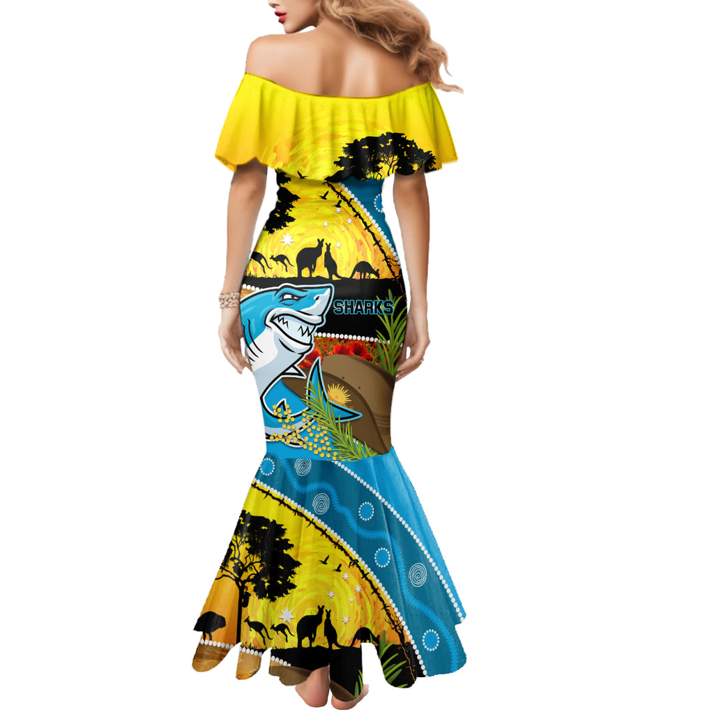 Sharks Rugby ANZAC Day Mermaid Dress Sharkies Rosemary Starry Night