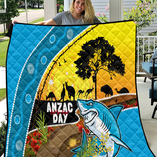 Sharks Rugby ANZAC Day Quilt Sharkies Rosemary Starry Night