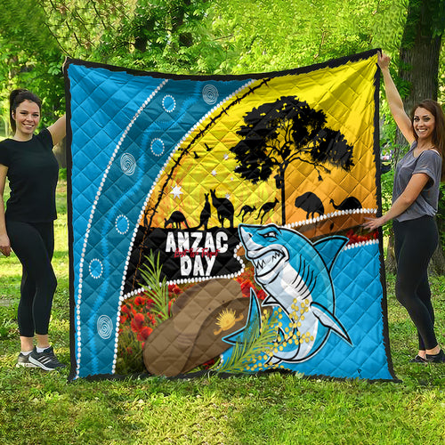 Sharks Rugby ANZAC Day Quilt Sharkies Rosemary Starry Night