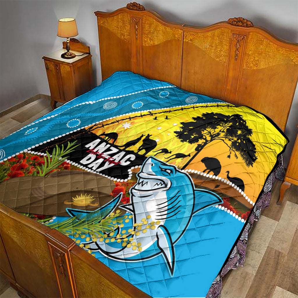 Sharks Rugby ANZAC Day Quilt Sharkies Rosemary Starry Night