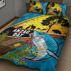 Sharks Rugby ANZAC Day Quilt Bed Set Sharkies Rosemary Starry Night