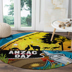 Sharks Rugby ANZAC Day Round Carpet Sharkies Rosemary Starry Night