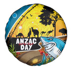 Sharks Rugby ANZAC Day Spare Tire Cover Sharkies Rosemary Starry Night