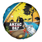 Sharks Rugby ANZAC Day Spare Tire Cover Sharkies Rosemary Starry Night