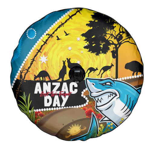 Sharks Rugby ANZAC Day Spare Tire Cover Sharkies Rosemary Starry Night