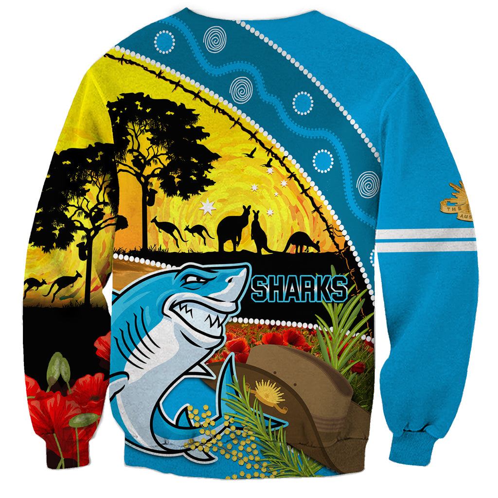 Sharks Rugby ANZAC Day Sweatshirt Sharkies Rosemary Starry Night