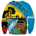 Sharks Rugby ANZAC Day Sweatshirt Sharkies Rosemary Starry Night