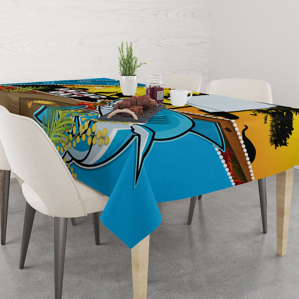 Sharks Rugby ANZAC Day Tablecloth Sharkies Rosemary Starry Night