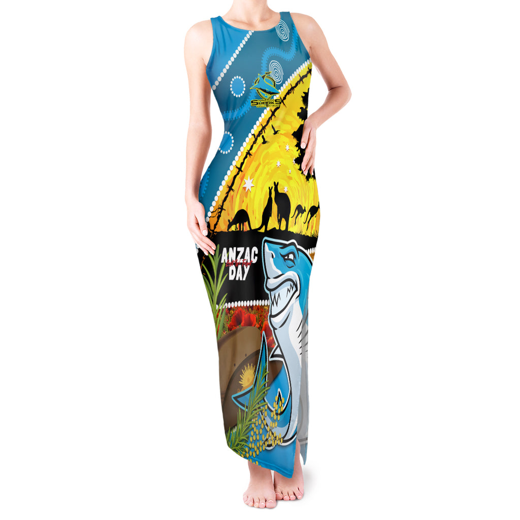 Sharks Rugby ANZAC Day Tank Maxi Dress Sharkies Rosemary Starry Night