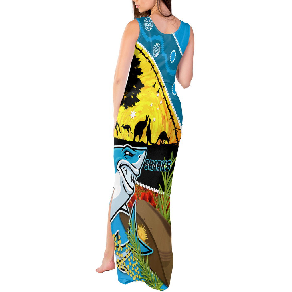 Sharks Rugby ANZAC Day Tank Maxi Dress Sharkies Rosemary Starry Night