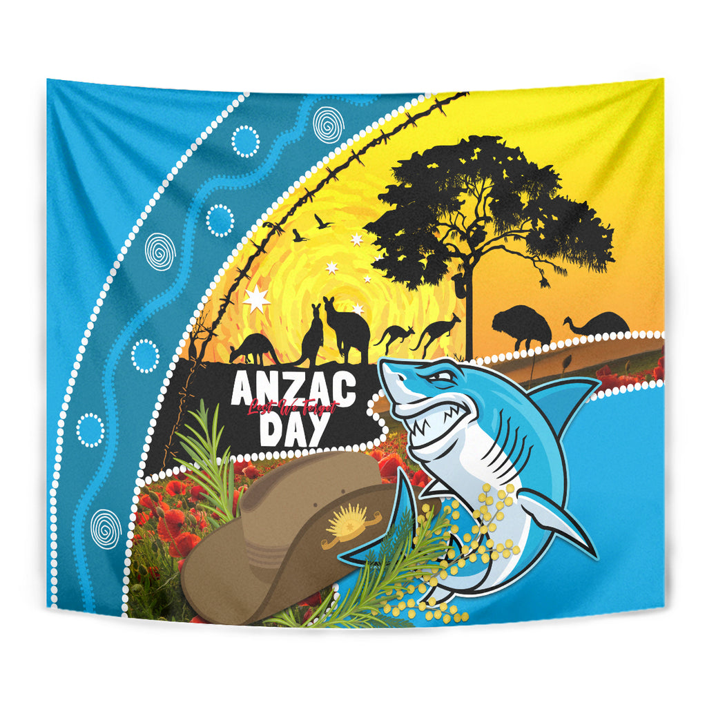 Sharks Rugby ANZAC Day Tapestry Sharkies Rosemary Starry Night